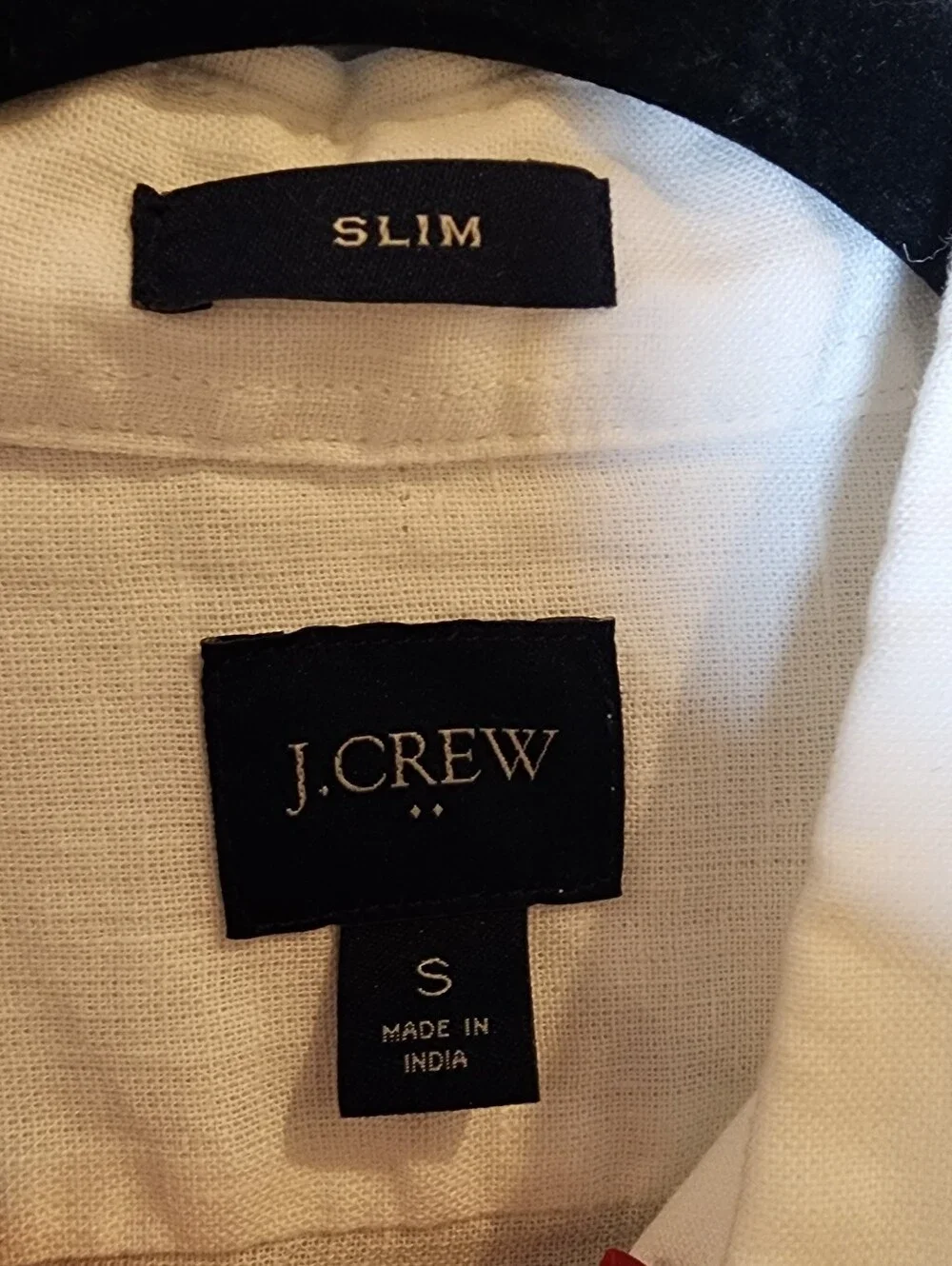 J. Crew Linen Cotton White Short Sleeve Button Down Shirt Mens Size Small Slim